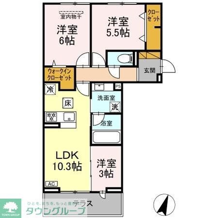 リシェスみのり台 A棟の物件間取画像